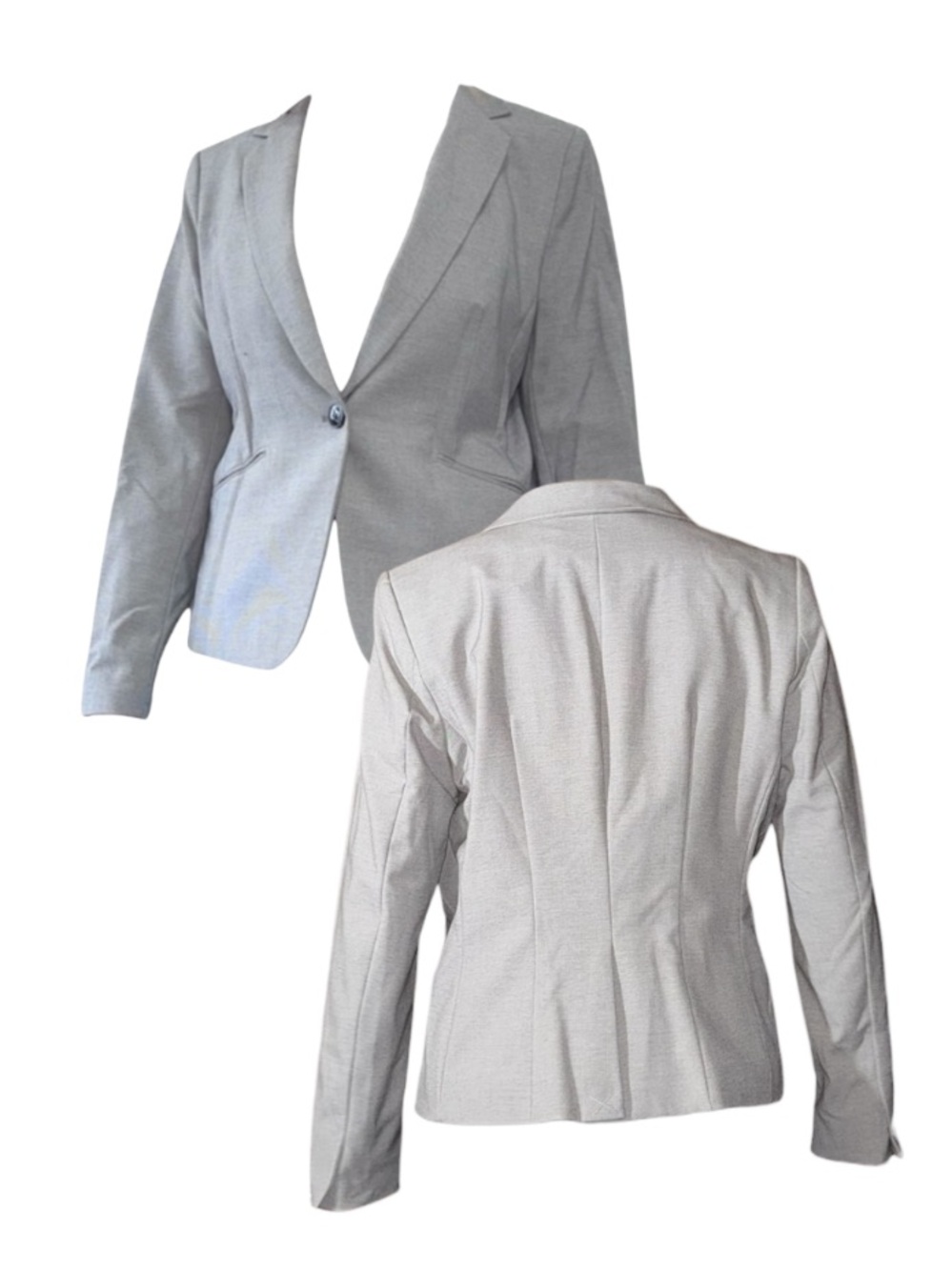 H&M Light Grey Single-Button Tailored Blazer